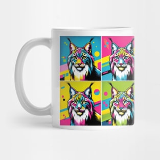 Wild Charm Canadian Lynx Pop Art Tee - Forest Feline Fashion Mug